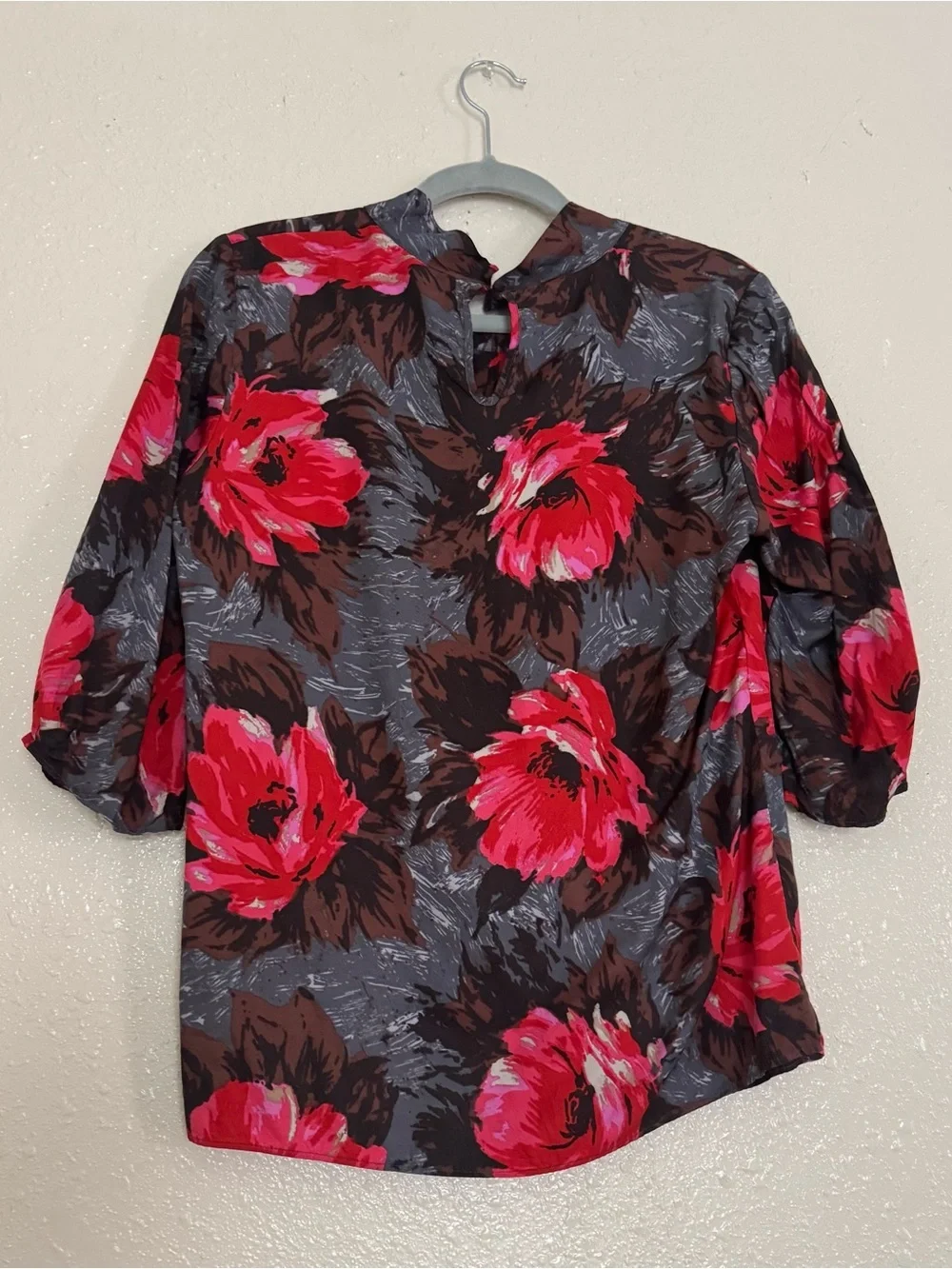 Boden Moody Floral Silk Blend Blouse